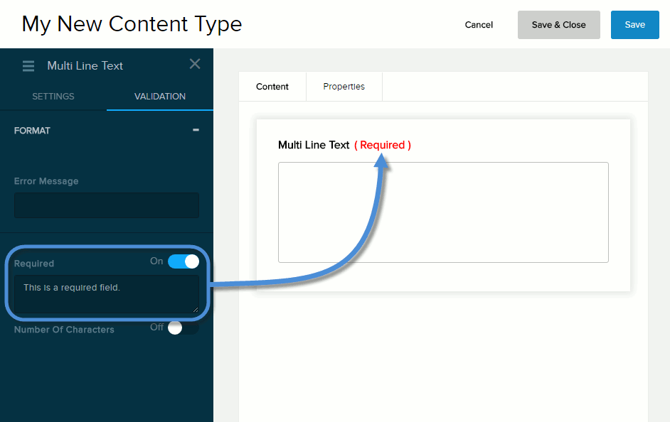 Validation for Multi-Line Text field